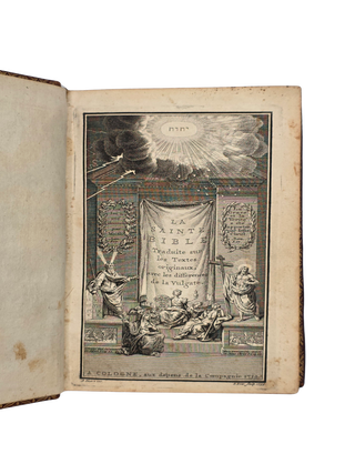 La Sainte Bible Traduite sur les Textes Originaux, Avec les Differences de la Vulgate. 1739