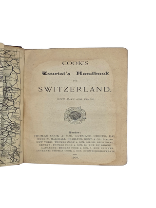 Cook’s Tourist’s Handbook for Switzerland. 1900. With 10 Folding Maps