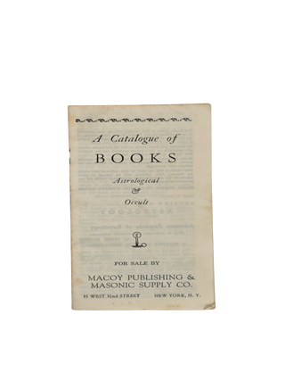 A Catalog of Books: Astrological & Occult circa. 1960