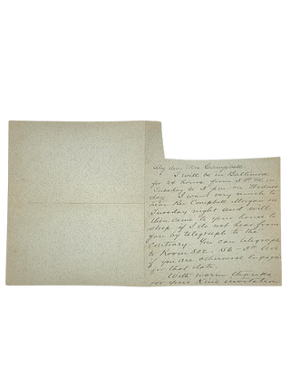 Autograph Letter Signed by Mary Pierson Eddy, the first woman licensed to practice medicine in the Ottoman Empire. Oct. 20, 1901