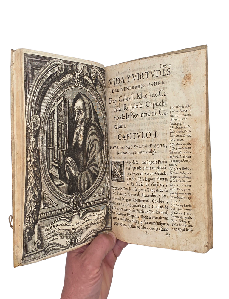 Item #164 Vida, y Virtudes del Venerable Padre Fray Gabriel Macia de Canet. 1721. ATHANASIO DE BARCELONA.