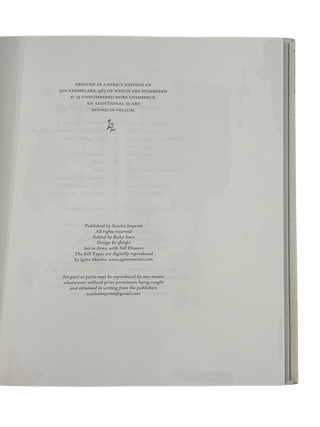 Datura. An Analogy of Esoteric Poesis. Limited and nNmbered Edition . 2010