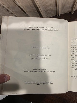The Equinox Complete Ten-Volume Set 1972 First Samuel Weiser Edition [numbered]