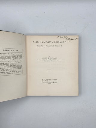 Can Telepathy Explain 1902
