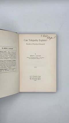Can Telepathy Explain 1902