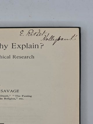 Can Telepathy Explain 1902