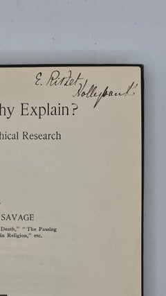 Can Telepathy Explain 1902