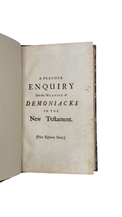 A Further Enquiry into the Meaning of Demoniacks in the New Testament. 1737