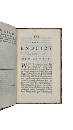 A Further Enquiry into the Meaning of Demoniacks in the New Testament. 1737