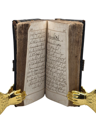 17th Century German Catholic Devotional Manuscript with St. Gertrude, Mary Magdalene, Passion,...