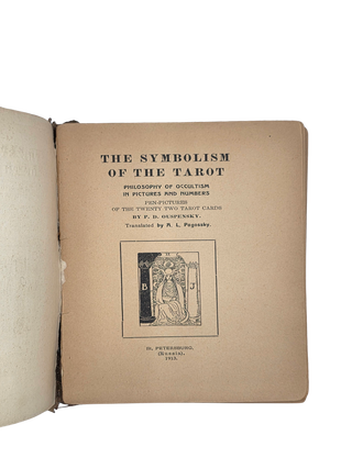 The Symbolism of the Tarot. 1913. First Edition