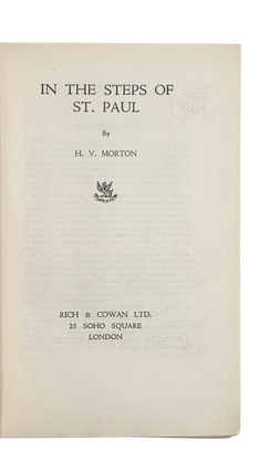 In the Steps of St. Paul. 1936. With Rare Slipcase.