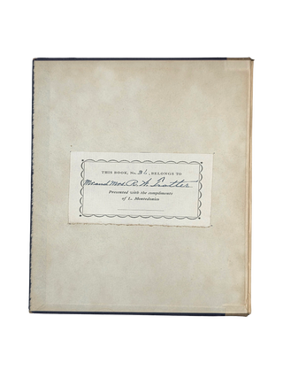 Miscellanea: Containing a Variety of Literary Compositions. 1935. PRESENTATION COPY.