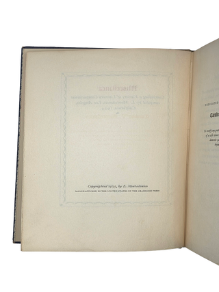 Miscellanea: Containing a Variety of Literary Compositions. 1935. PRESENTATION COPY.