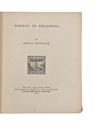 Essays in Idleness