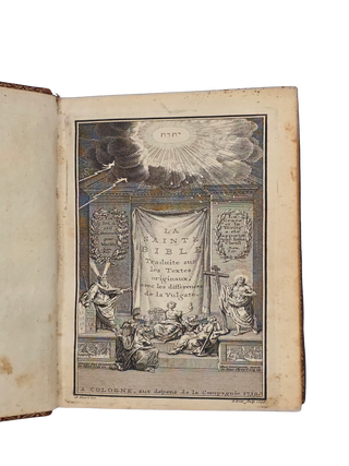 Item #81 La Saint Bible Traduite Sur les Textes Originaux, Avec les Differences De Vulgate. 1739....